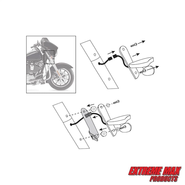 5001.5801 Teardrop Tie-Down Brackets Harley Davidson Electra Street  Motorcycles (2014-2020)